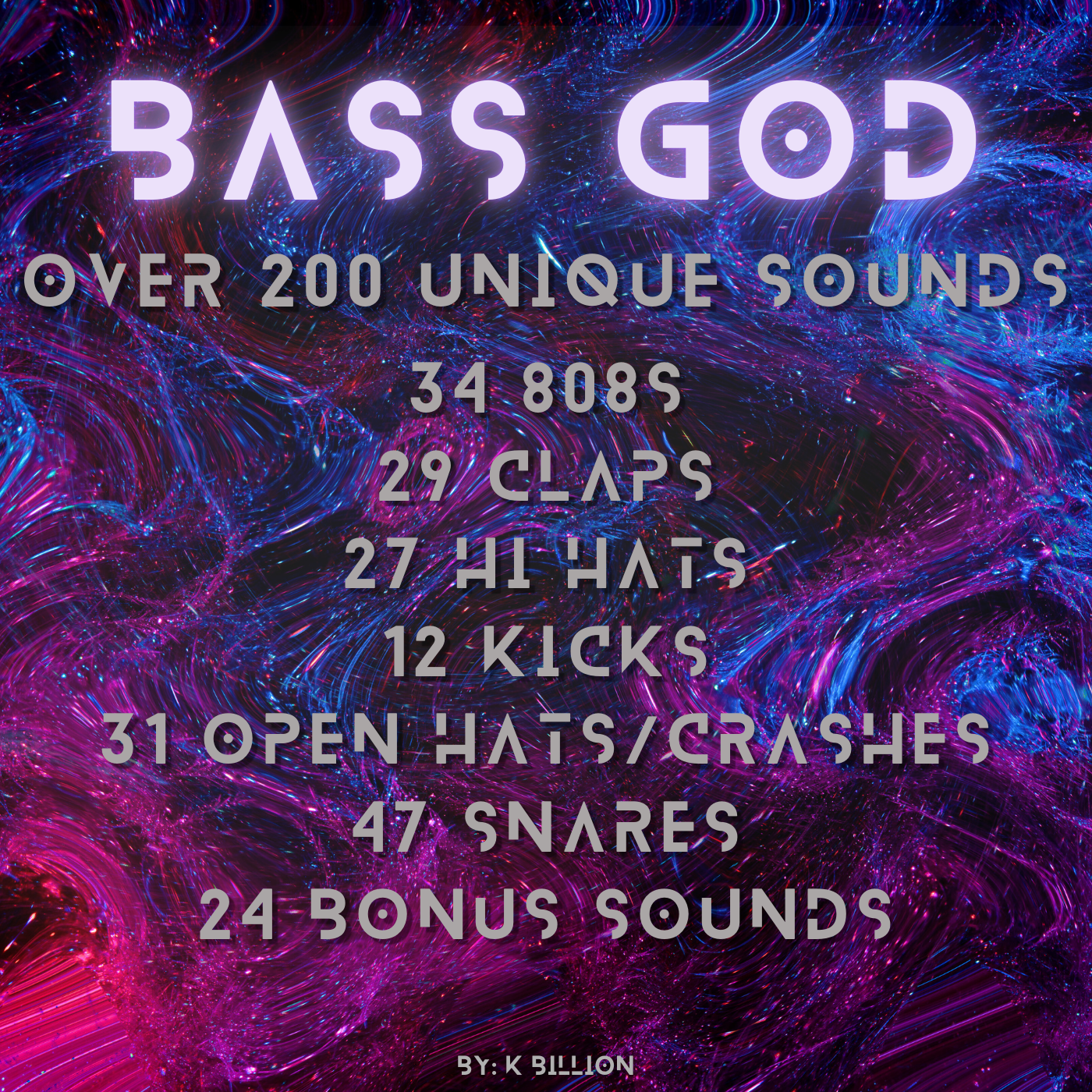 BASS GOD Drum Kit (Style of Che, Osamason, Prettifun, Ken Carson, Ginseng, Rok, OK, + More!)